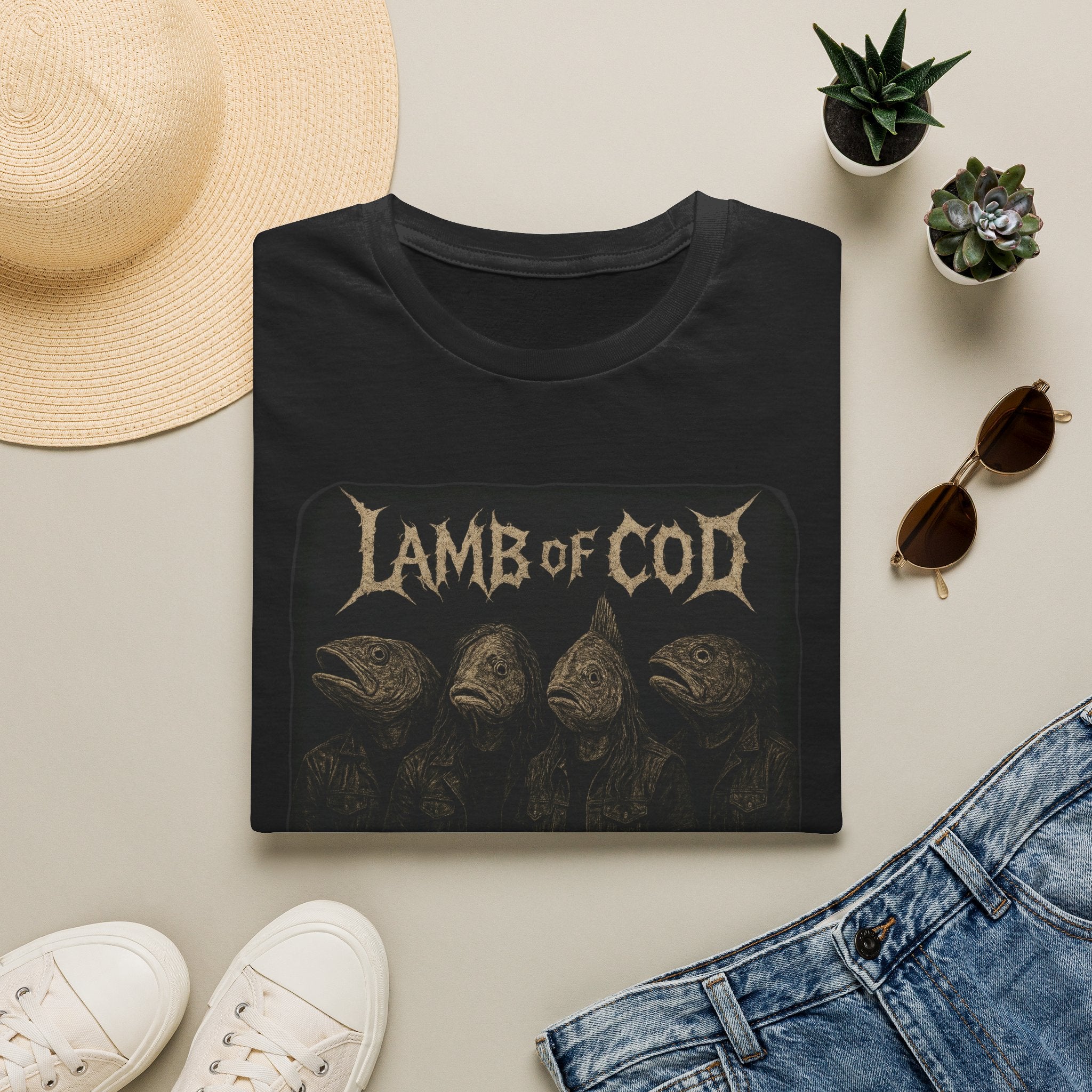 Lamb of Cod Graphic T-Shirt — Retro Fish Band Tee