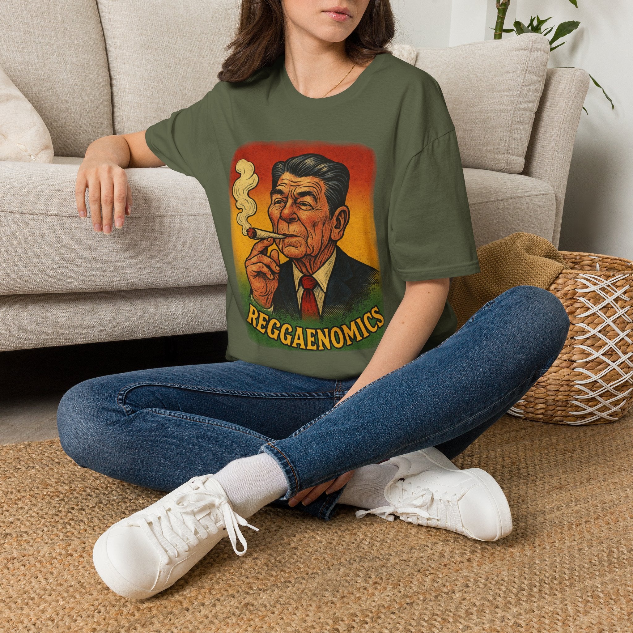 Reggaenomics T-Shirt — Vintage Smoking Statesman Graphic Tee