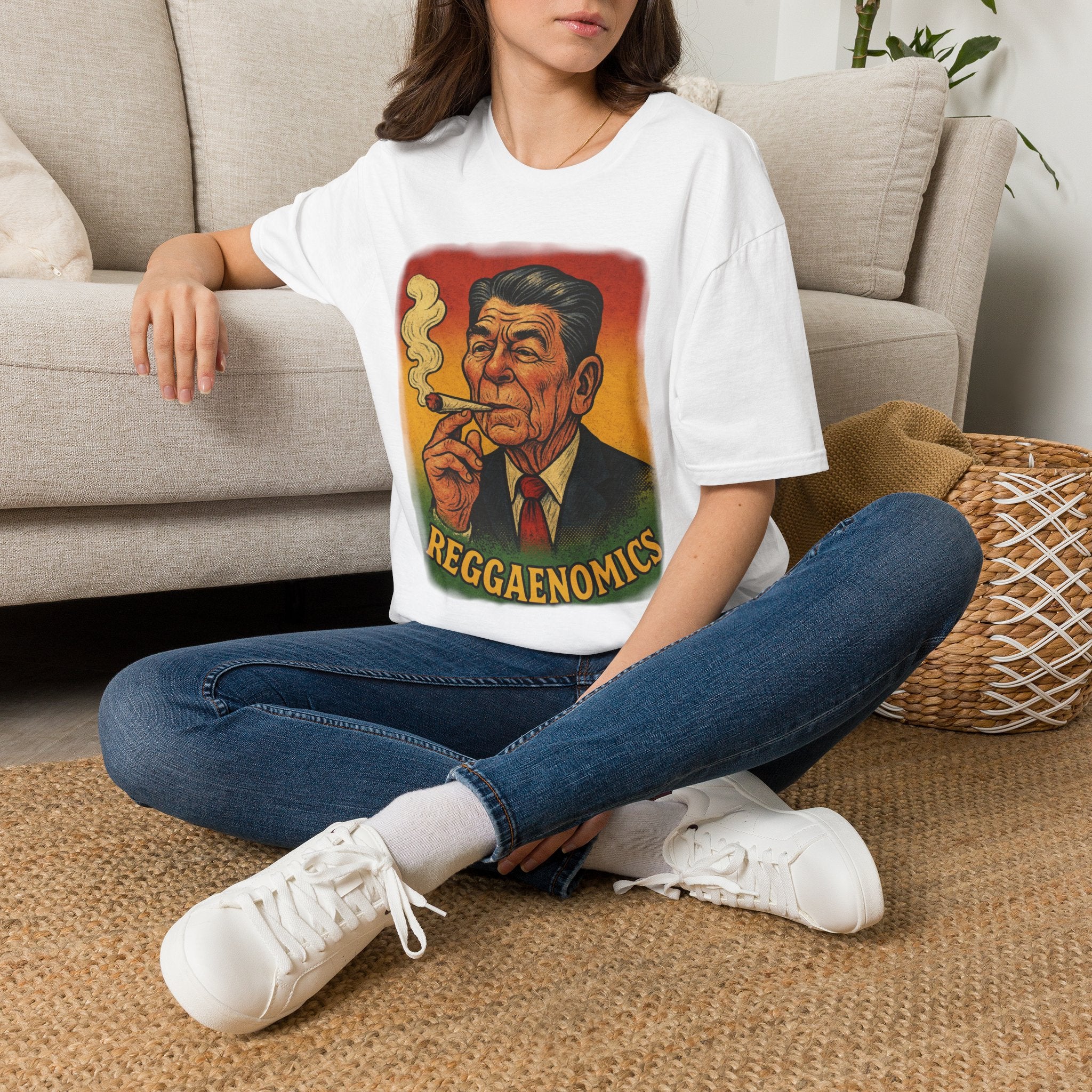 Reggaenomics T-Shirt — Vintage Smoking Statesman Graphic Tee
